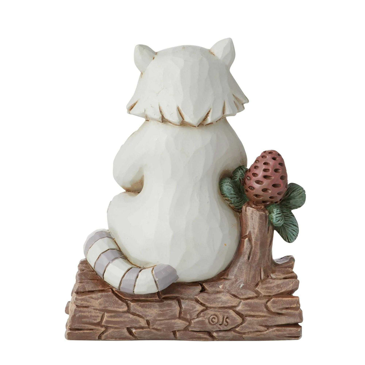 Jim Shore White Raccoon With Pinecone - - SBKGifts.com