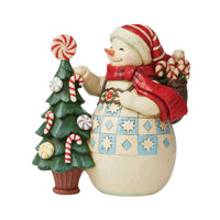 (57819) Jim Shore Sweet Christmas Traditions, 8.00 Inch, Snowman Candy Tree 6009590