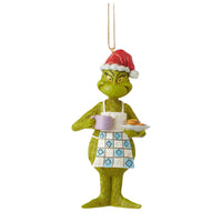 (57835) Jim Shore Grinch In Apron W/Cookies Cocoa, 5.25 Inch, Ornament Dr. Seuss 6010786