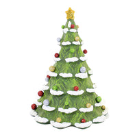 (57843) Christmas Oh Christmas Tree, 12.75 Inch, Gold Star Glittered Tj1316