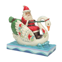 (57860) Jim Shore Grace & Goodwill, 7.00 Inch, Santa Riding Swan 6010824