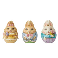 (57906) Jim Shore Bunny Eggs Mini Set/3, 2.50 Inch, Heartwood Creek 6012273