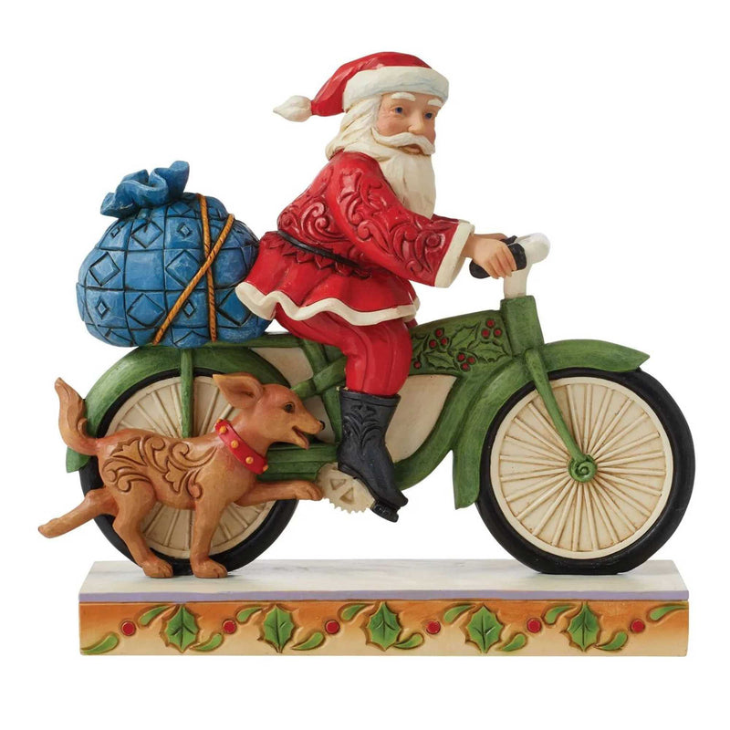 7.00 Inch Santa's On His Way Riding Bicycle 6010818 (58065)