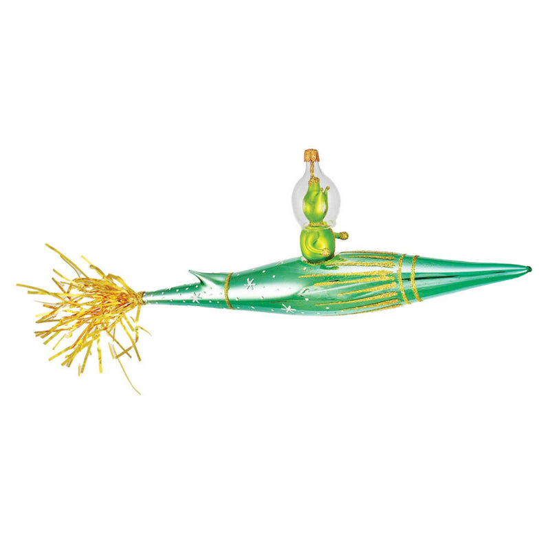 4.00 Inch Vander Voom Green Space Alien Rocket Ship 23478 (58221)