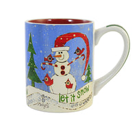 (58299) Tabletop Candycane Snowman Mug, 4.00 Inch, Izzy & Oliver Christmas 6011346