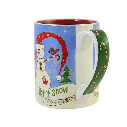 Tabletop Candycane Snowman Mug - - SBKGifts.com