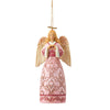 (58315) Jim Shore The Rose Pink Angel Ornament, 5.00 Inch, Breast Cancer 6011681