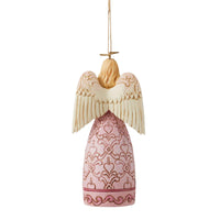 Jim Shore The Rose Pink Angel Ornament - - SBKGifts.com