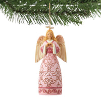 Jim Shore The Rose Pink Angel Ornament - - SBKGifts.com