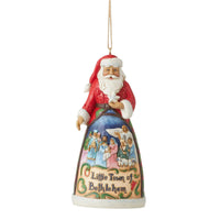 (58317) Jim Shore O'little Town Santa Ornament, 5.00 Inch, Heartwood Creek 6011492