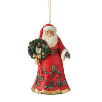 (58318) Jim Shore Jolly Santa Holding Wreath, 4.50 Inch, Ornament 6011496