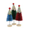 (58336) Christmas Sprinkled Bottle Brush Trees, 9.25 Inch, Cupcake St/3 Lc1541