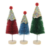 Christmas Sprinkled Bottle Brush Trees - - SBKGifts.com