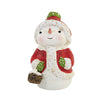 (58344) Christmas Snuggle Up In Coat Snowman, 5.00 Inch, Basket Of Snowballs Ma1070