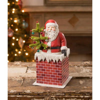 Christmas Vintage Santa In Chimney - - SBKGifts.com