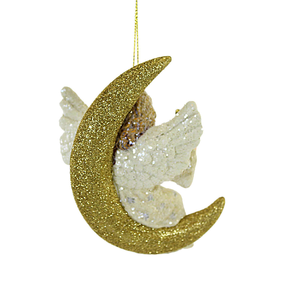 Holiday Ornament Angel In Moon Ornament - - SBKGifts.com