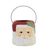 (58364) Christmas Holly Jolly Santa Bucket, 3.50 Inch, Claus Wire Handle Holly Tj9508