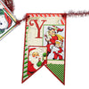 (58366) Christmas Jolly Retro Garland, 10.50 Inch, Santa Snowman Deer Tl7817