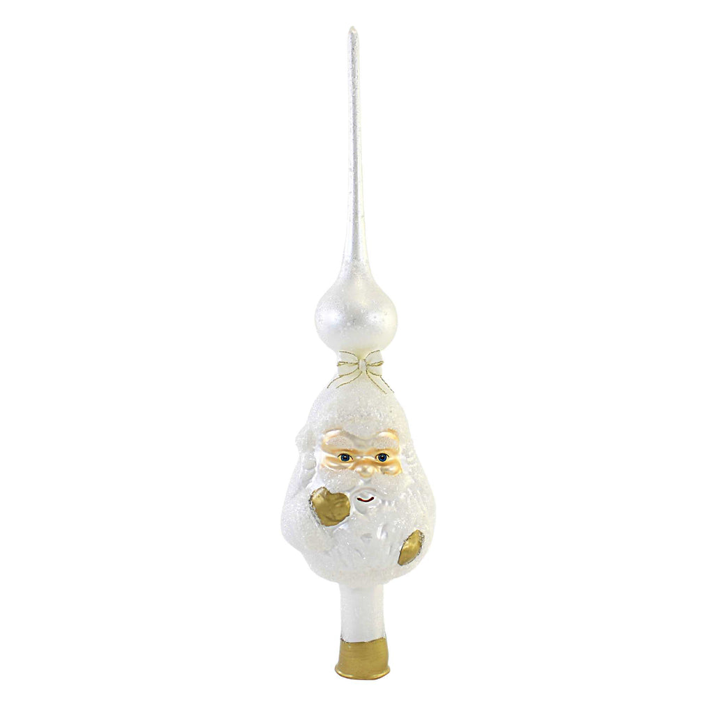 Santa Land Winter Nick Tree Topper - 1 Glass Tree Topper 13.00 Inch, Glass  - Christmas Santa Elegance 23O2000