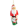 (58401) Holiday Ornament Santa W/ Toy Bag Blow Mold, 5.50 Inch, Christmas Tree Retro Vintage Go8880