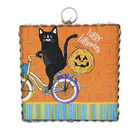 (58413) Halloween Cat On A Bike Mini 3 Lemons, 7.00 Inch, Halloween F22125