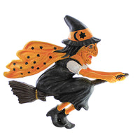 (58430) Halloween Witch Wall Decoration, 24.50 Inch, Vintage-Style Broom Pm223w