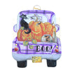 (58432) Halloween "Boo" Truck Charm, 8.00 Inch, Black Cat Pumpkin F22001