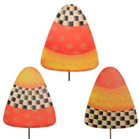 (58459) Halloween Elegant Candy Corn Stakes, 28.50 Inch, Autumn F22035