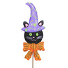 (58461) Halloween Cats In Hats Set/3 Stakes, 20.25 Inch, Witch Hats F22080