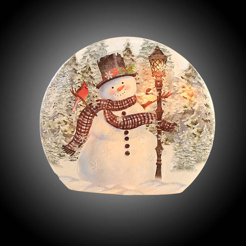 Stony Creek Snowman At Light Post Orb - - SBKGifts.com