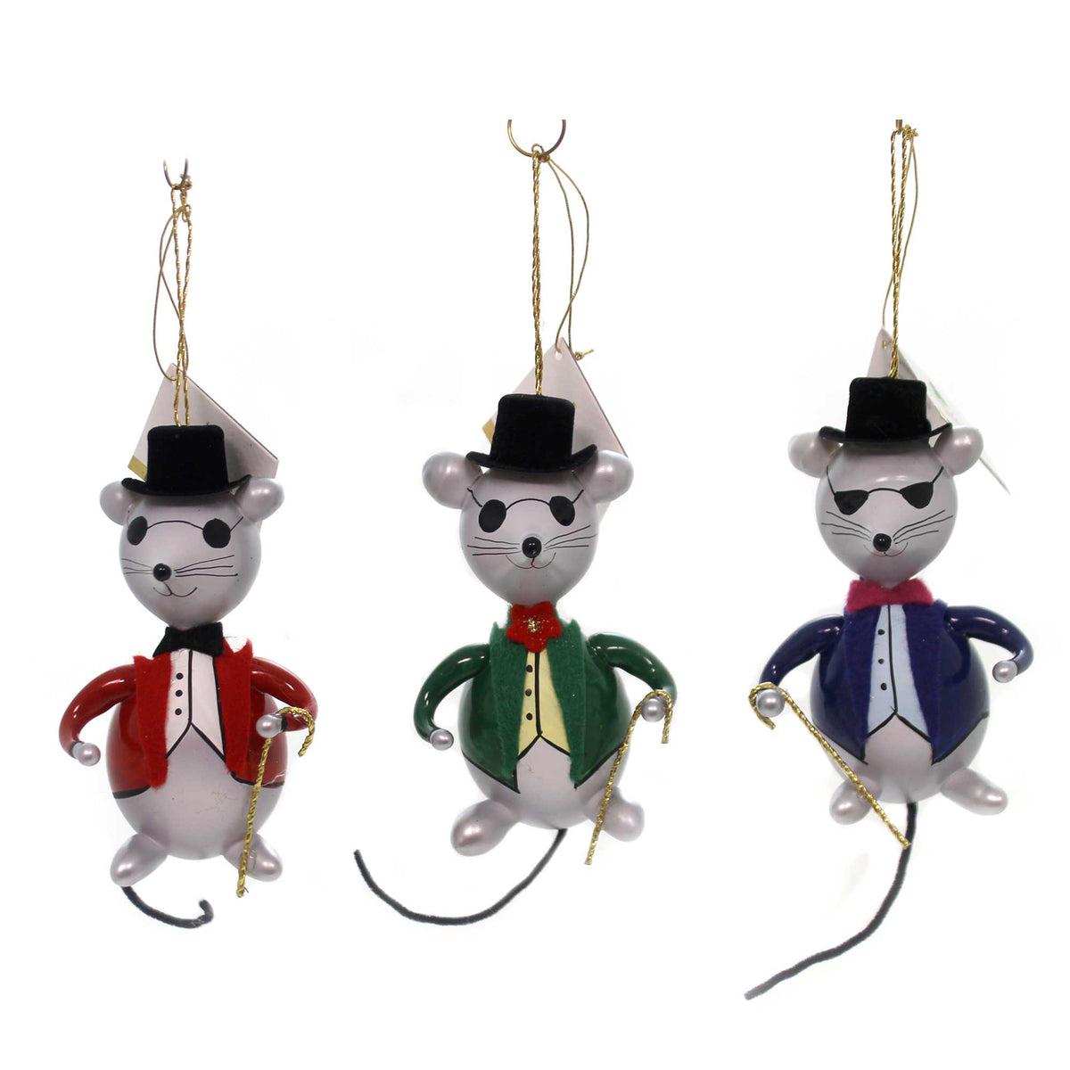 (5850) Pre-Order De Carlini Three Blind Mice Set / 3, 4.00 Inch, Ornament Italian Nusery Rhyme A5448