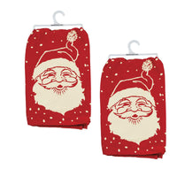 (58535) Decorative Towel Santa Kitchen Towels Set/2, 28.00 Inch, Snowy Print 102425