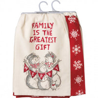 (58538) Decorative Towel Family Dish Towel Set/2, 28.00 Inch, Snowmen 106907