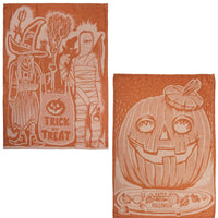 (58544) Decorative Towel Trick Or Treat Halloween Set/2, 28.00 Inch, Jacquard Kitchen 108128-108129