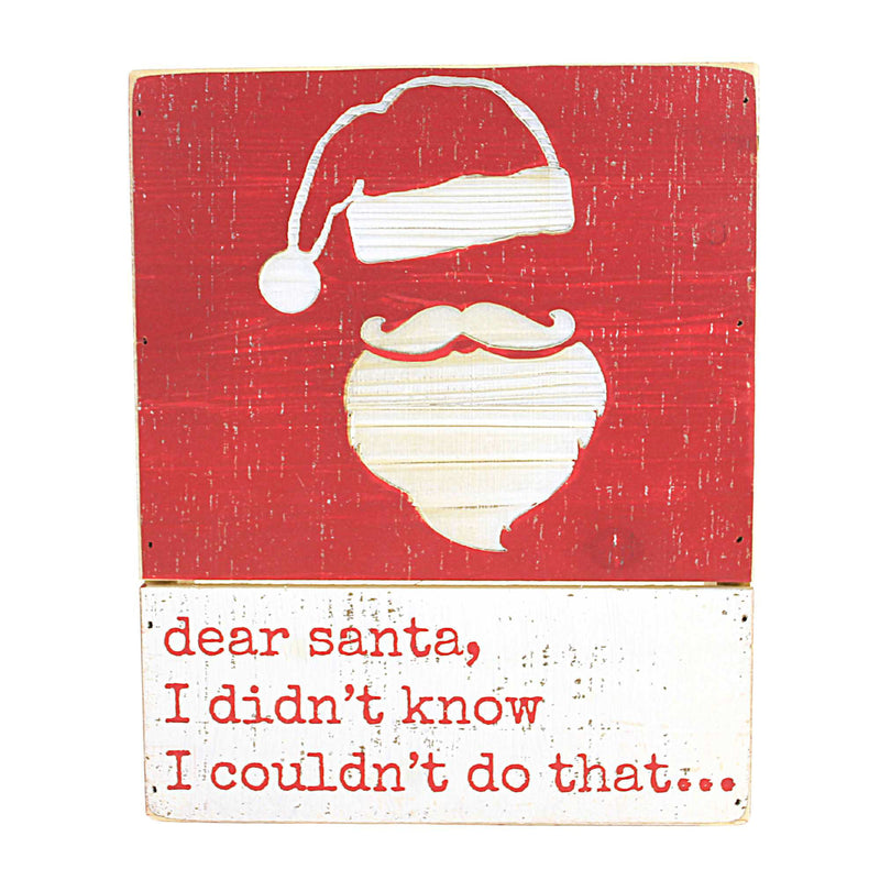 Christmas Dear Santa Box Sign Wood Free Standing 112357 (58547)