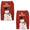 (58582) Decorative Towel Be Merry Set/2 Kitchen Towels, 28.00 Inch, Snowman 113833