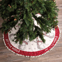 Christmas Joy Snowman Tree Skirt - - SBKGifts.com