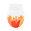 (58614) Tabletop Orange Garden Stemless Wine Gl, 4.75 Inch, Ettavee Izzy & Oliver 6012409