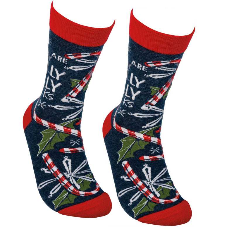 Novelty Socks Holly Jolly Socks - - SBKGifts.com