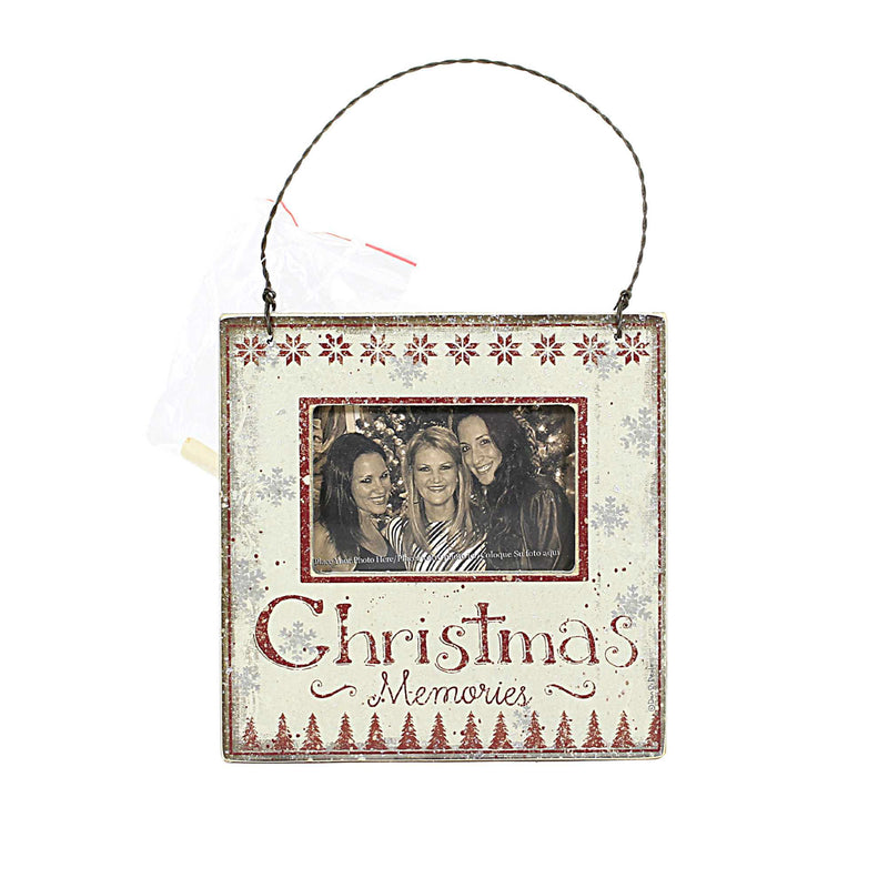 4.50 Inch Christmas Memories Frame Mini Snowflakes Trees 36059 (58670)