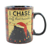 (58674) Tabletop I Chase Stuff Mug, 4.25 Inch, Christmas Kitty Beverage 103556