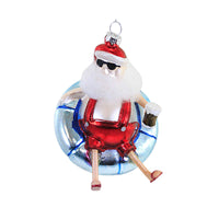 (58679) Holiday Ornament Santa Floaty, 4.00 Inch, Innertube Beach Christmas 107651