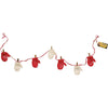 (58682) Christmas Snowy Mitten Garland, 45.00 Inch, Knitted Snow 18242