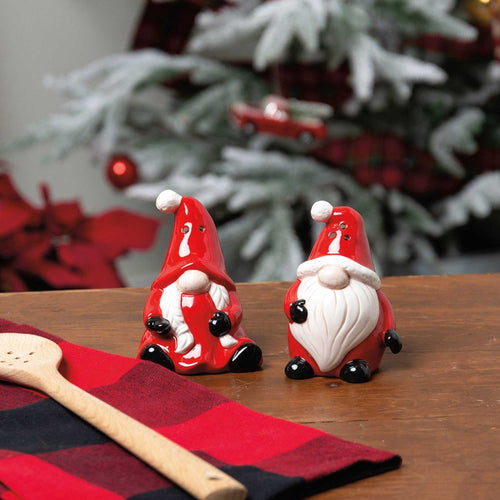 Tabletop Santa Gnome Salt And Pepper Set - - SBKGifts.com