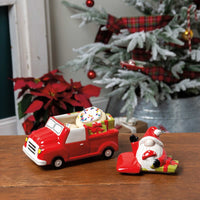 Tabletop Truck & Santa Treat Jar - - SBKGifts.com