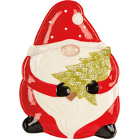 (58701) Tabletop Santa Gnome Platter, 11.50 Inch, Tree Christmas 112755