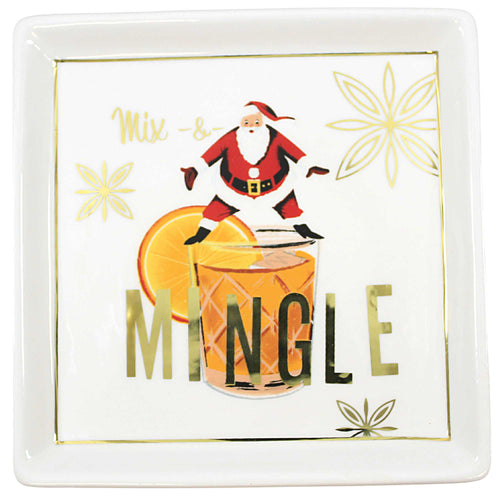 Tabletop Santa Tidbit Plates - - SBKGifts.com