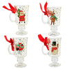 (58777) Tabletop Holiday Icon Mugs Set/4, 5.00 Inch, Santa Snowman Penquin Mx185501