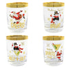 (58780) Tabletop Santa Snowman Glass Set/4, 4.00 Inch, Gold Accent Mx183786