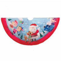 (58799) Christmas Rudolph And Friends Treeskirt, 48.00 Inch, Santa Hermie Yukon Ru9201